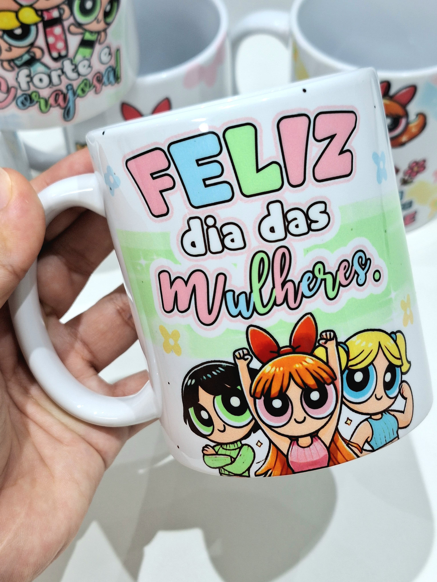 7 Artes para Caneca Dia das Mulheres Meninas Super Poderosas Arquivo em Jpg 1