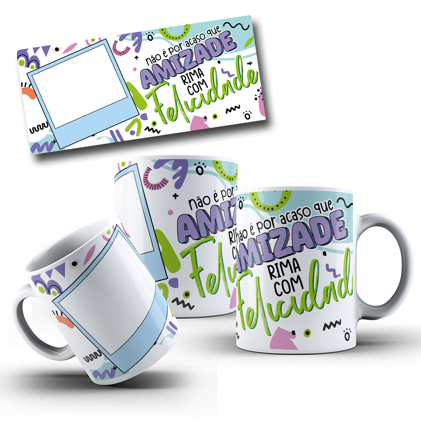 15 Artes para Caneca Amizade Arquivo em Jpg 3