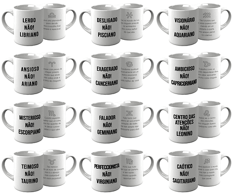 24 Artes para Caneca e Azulejo Signos Arquivo em Png