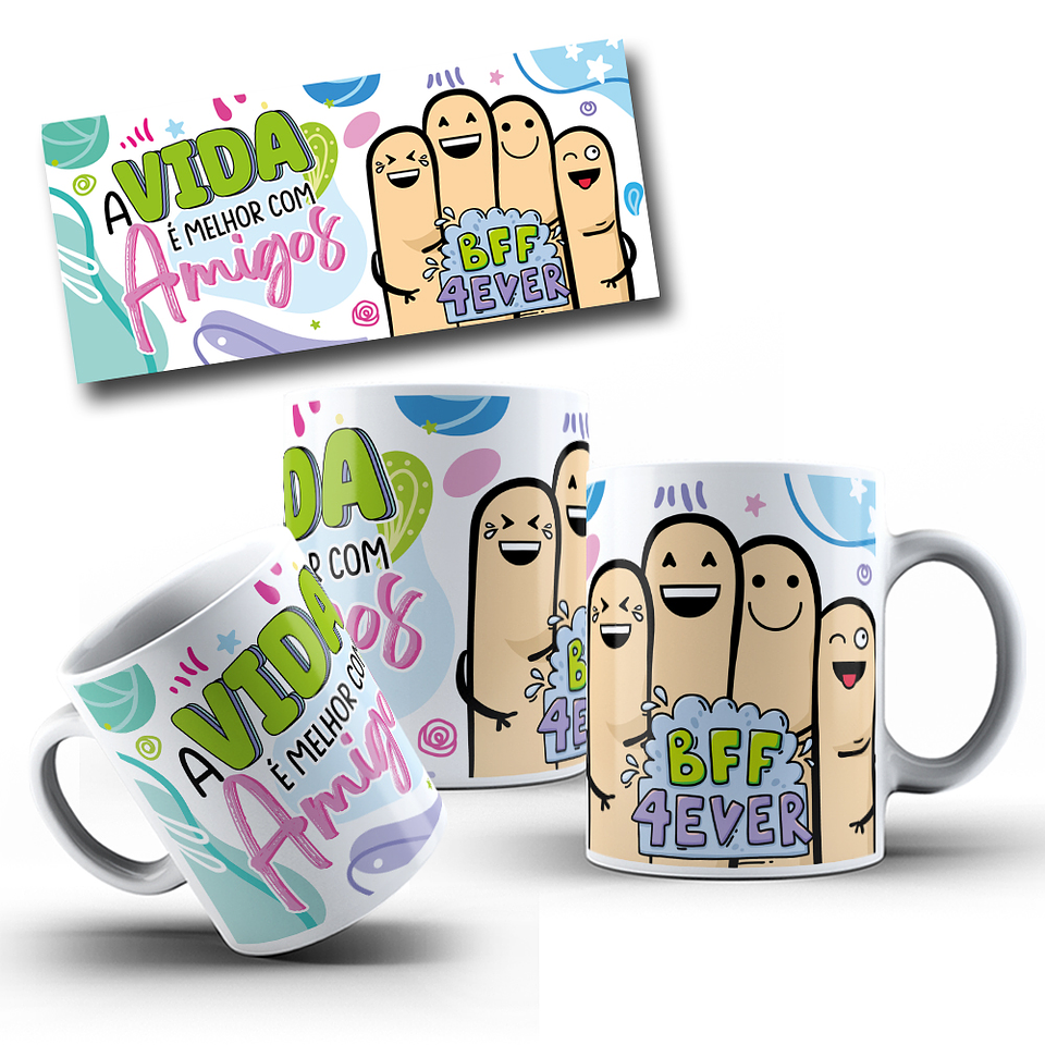 15 Artes para Caneca Amizade Arquivo em Jpg 4