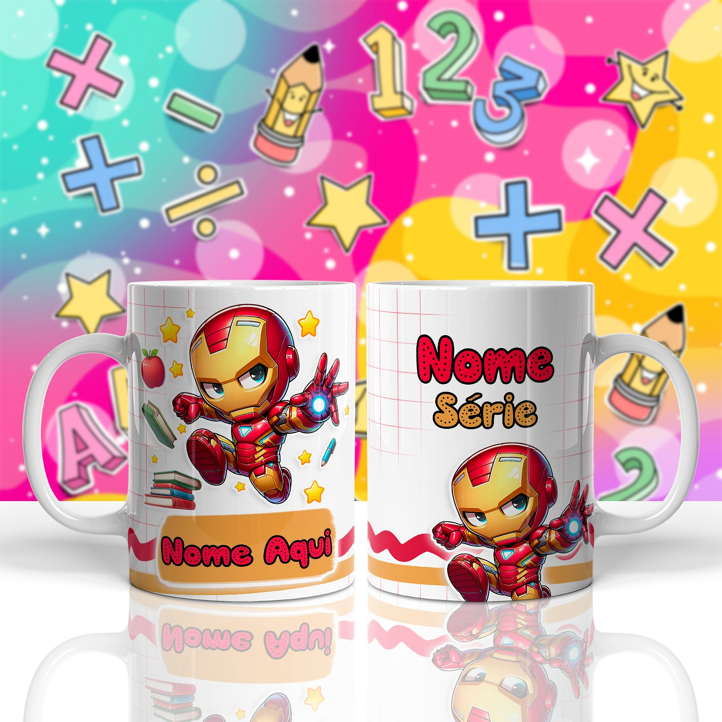 18 Artes para Caneca Meninos Personagens Volta as Aulas Arquivo em Jpg  10