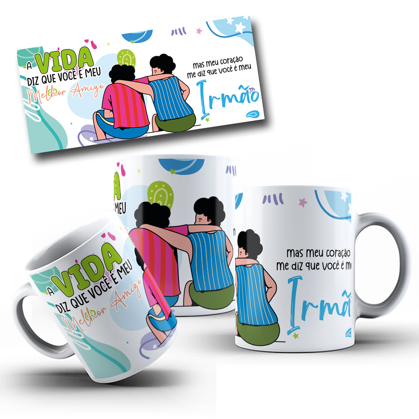 15 Artes para Caneca Amizade Arquivo em Jpg 7