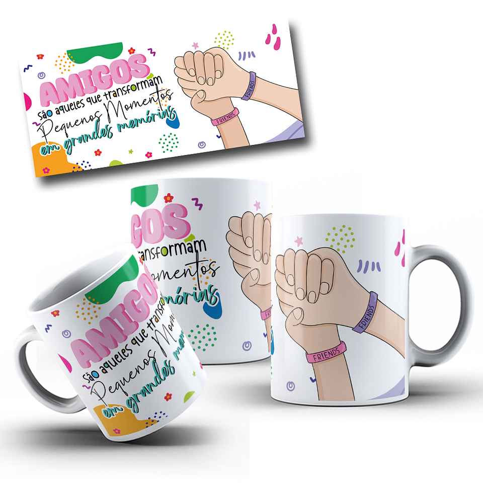 15 Artes para Caneca Amizade Arquivo em Jpg 9