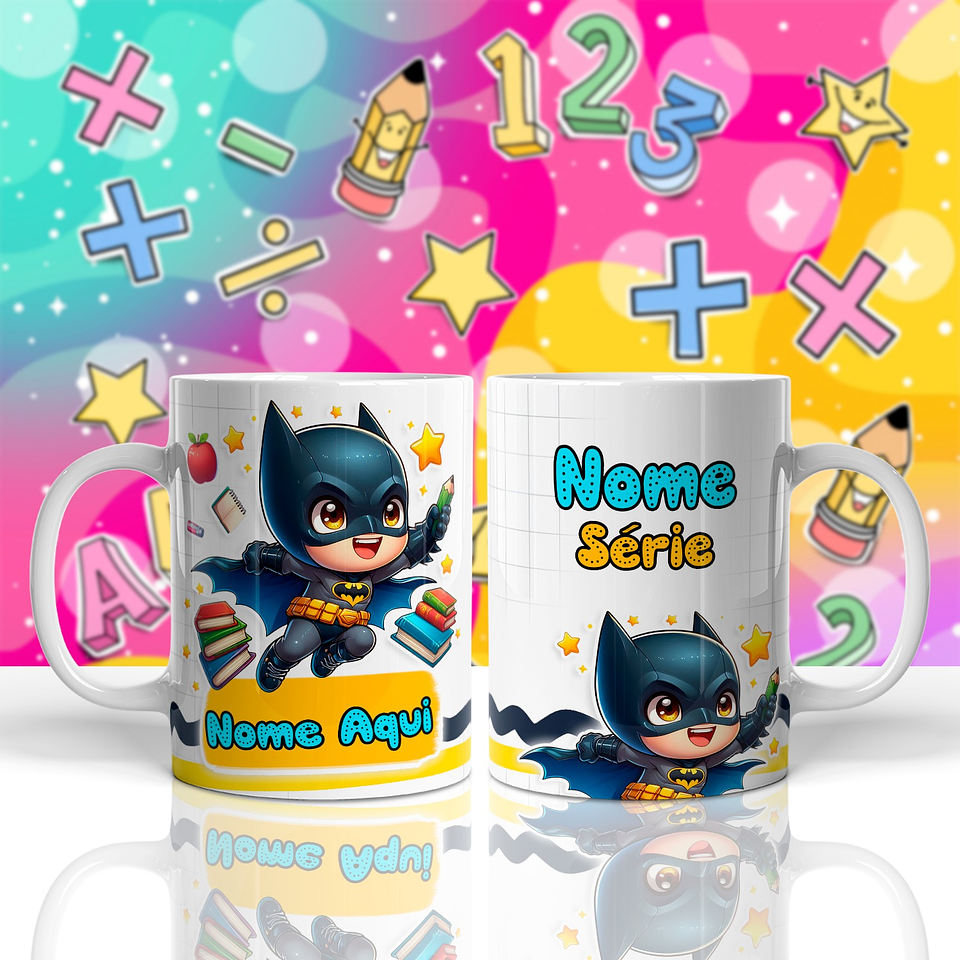 18 Artes para Caneca Meninos Personagens Volta as Aulas Arquivo em Jpg  17