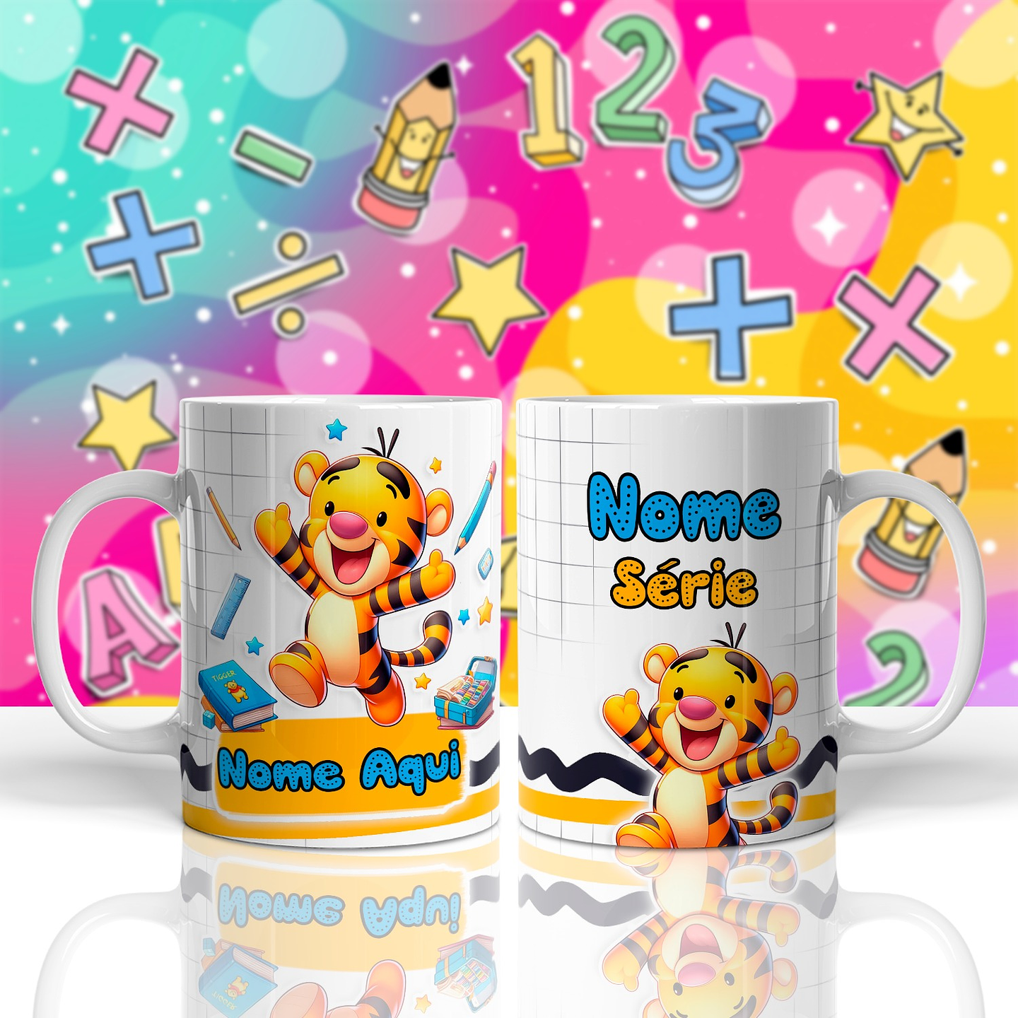 18 Artes para Caneca Meninos Personagens Volta as Aulas Arquivo em Jpg  18