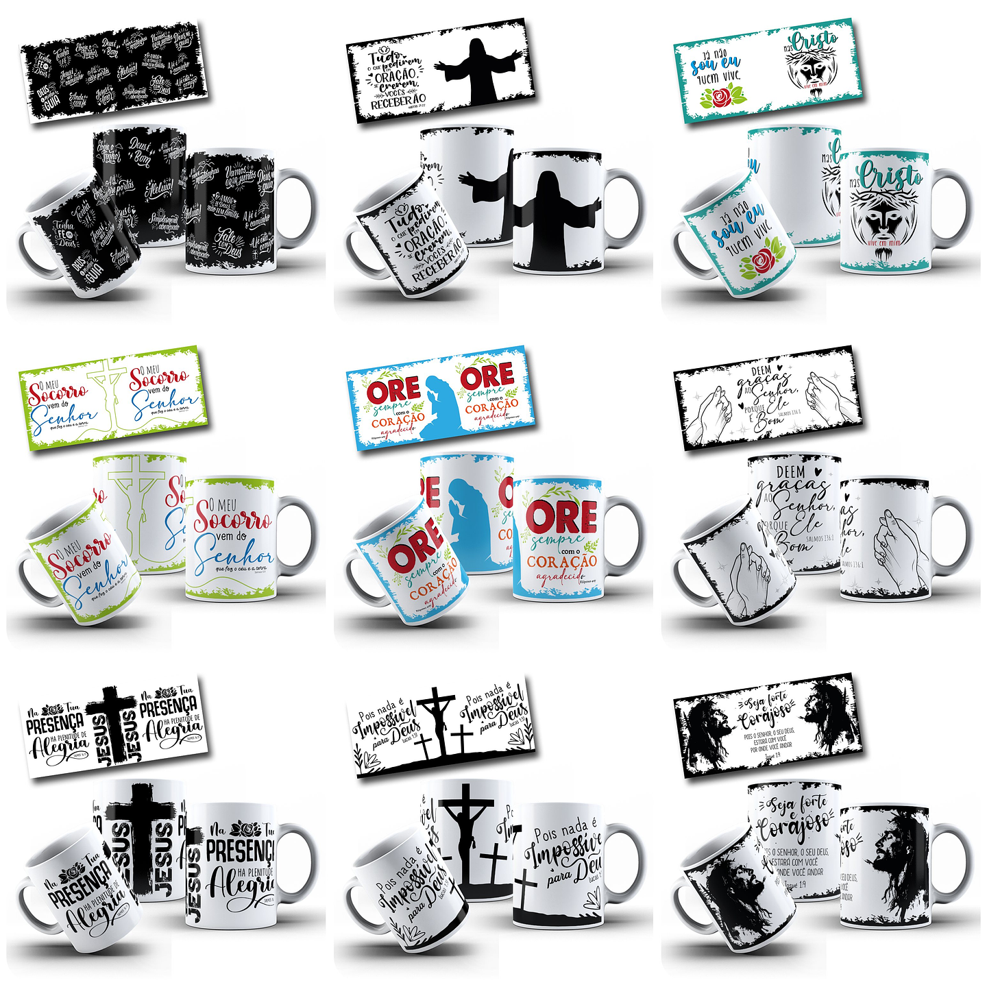 36 Artes para Caneca Orações Jesus Arquivo em Jpg 1