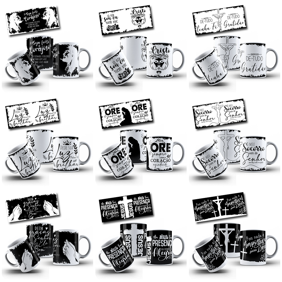 36 Artes para Caneca Orações Jesus Arquivo em Jpg 2