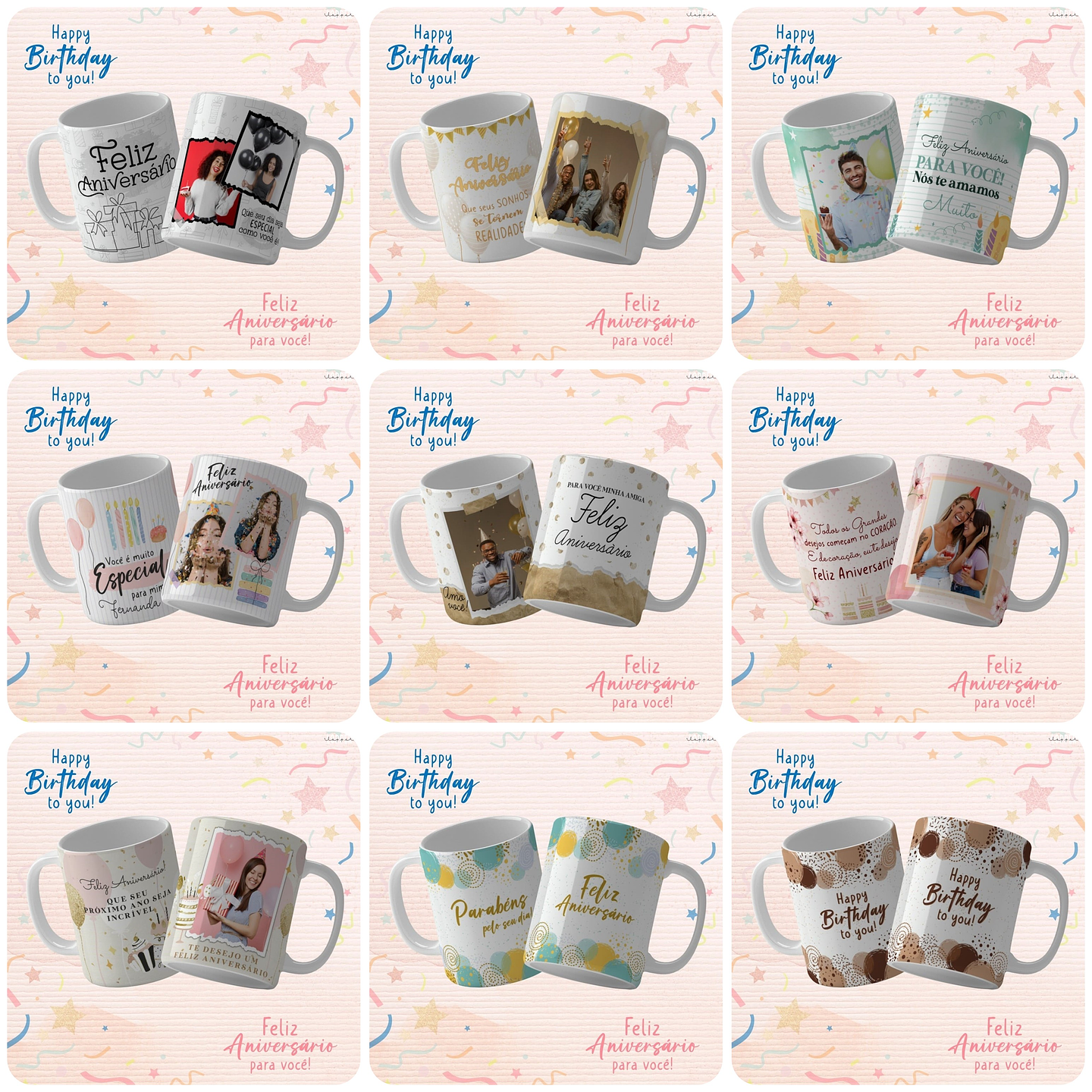 62 Artes para Caneca e Camisa Aniversário Arquivo Editável 4