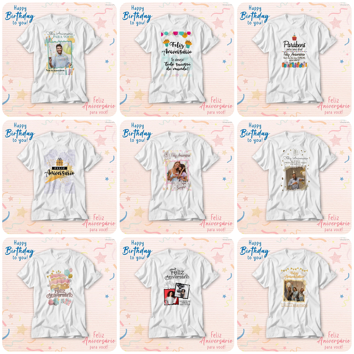 62 Artes para Caneca e Camisa Aniversário Arquivo Editável 6