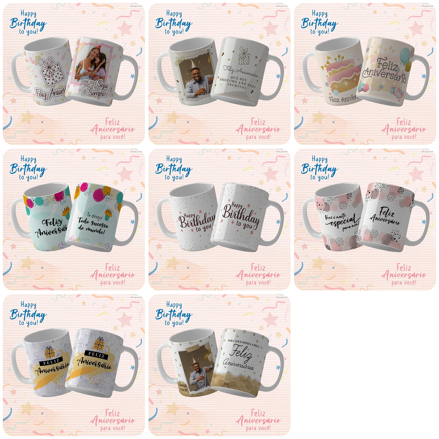 62 Artes para Caneca e Camisa Aniversário Arquivo Editável 7