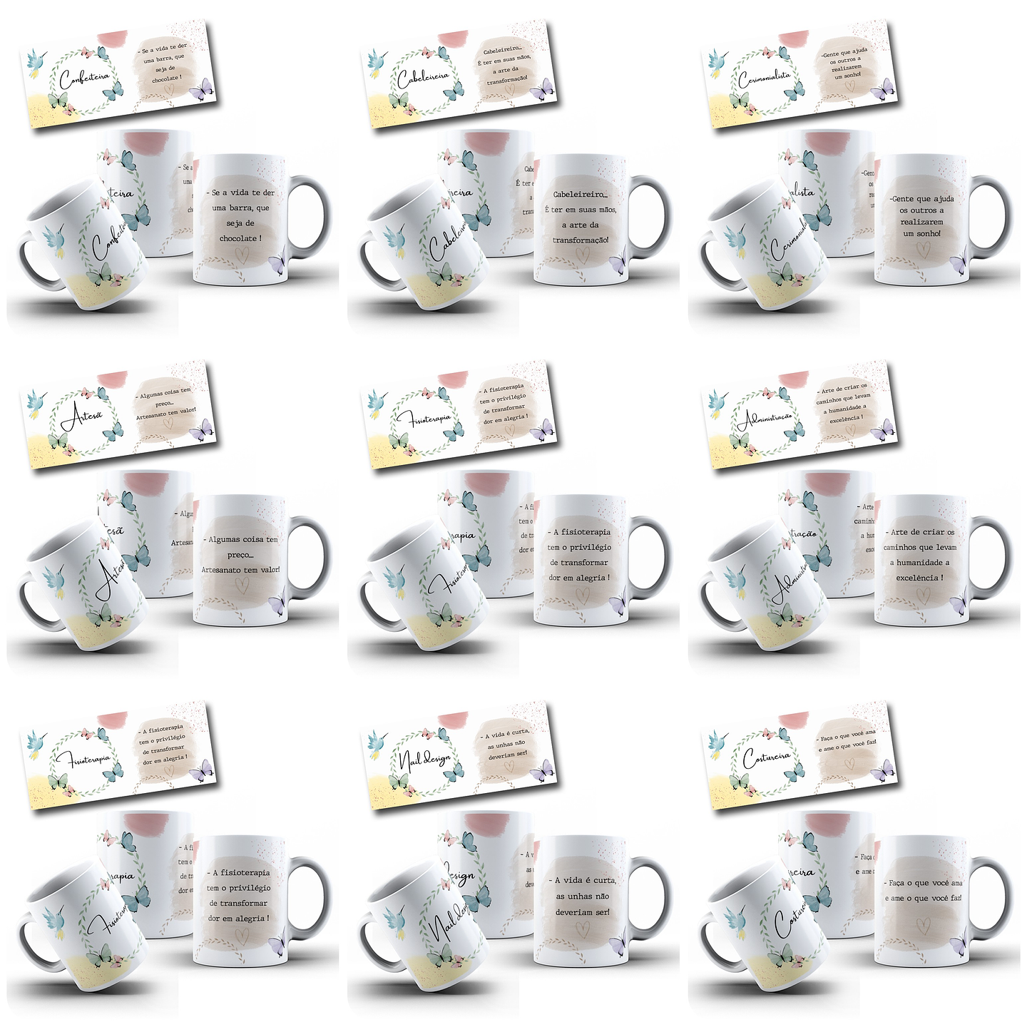 33 Artes para Caneca Profissões Arquivo Editável  4