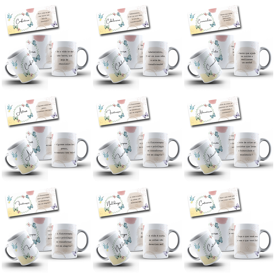 33 Artes para Caneca Profissões Arquivo Editável  4