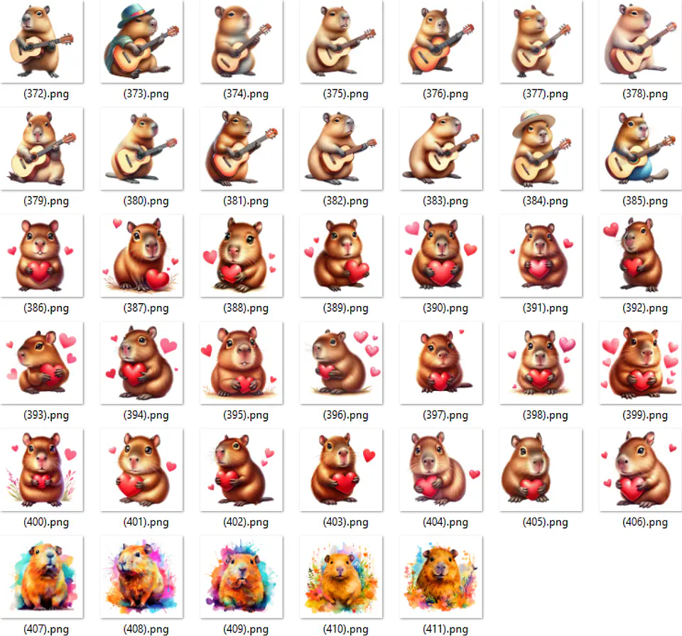 Kit Digital Capivara em Png  4