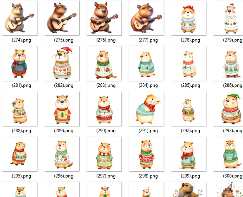 Kit Digital Capivara em Png  11