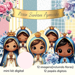 Kit Digital Nossa Senhora Aparecida em Png 