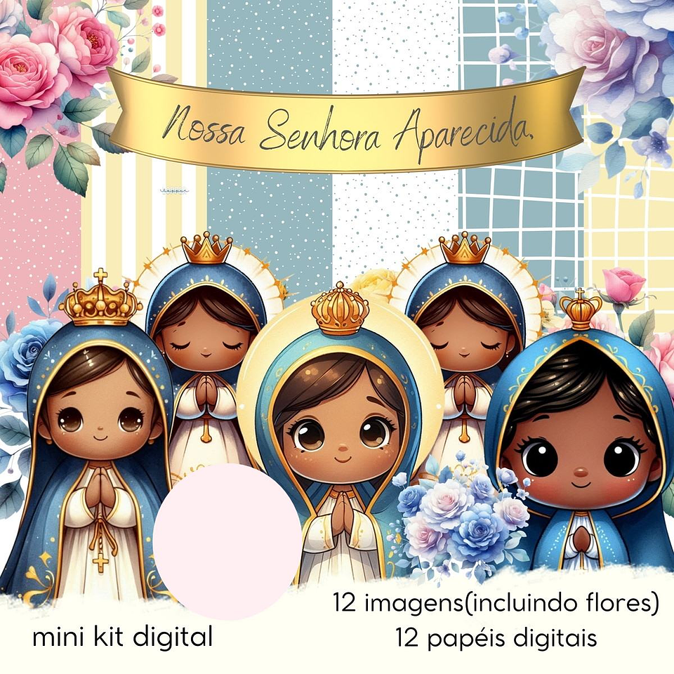 Kit Digital Nossa Senhora Aparecida em Png  1