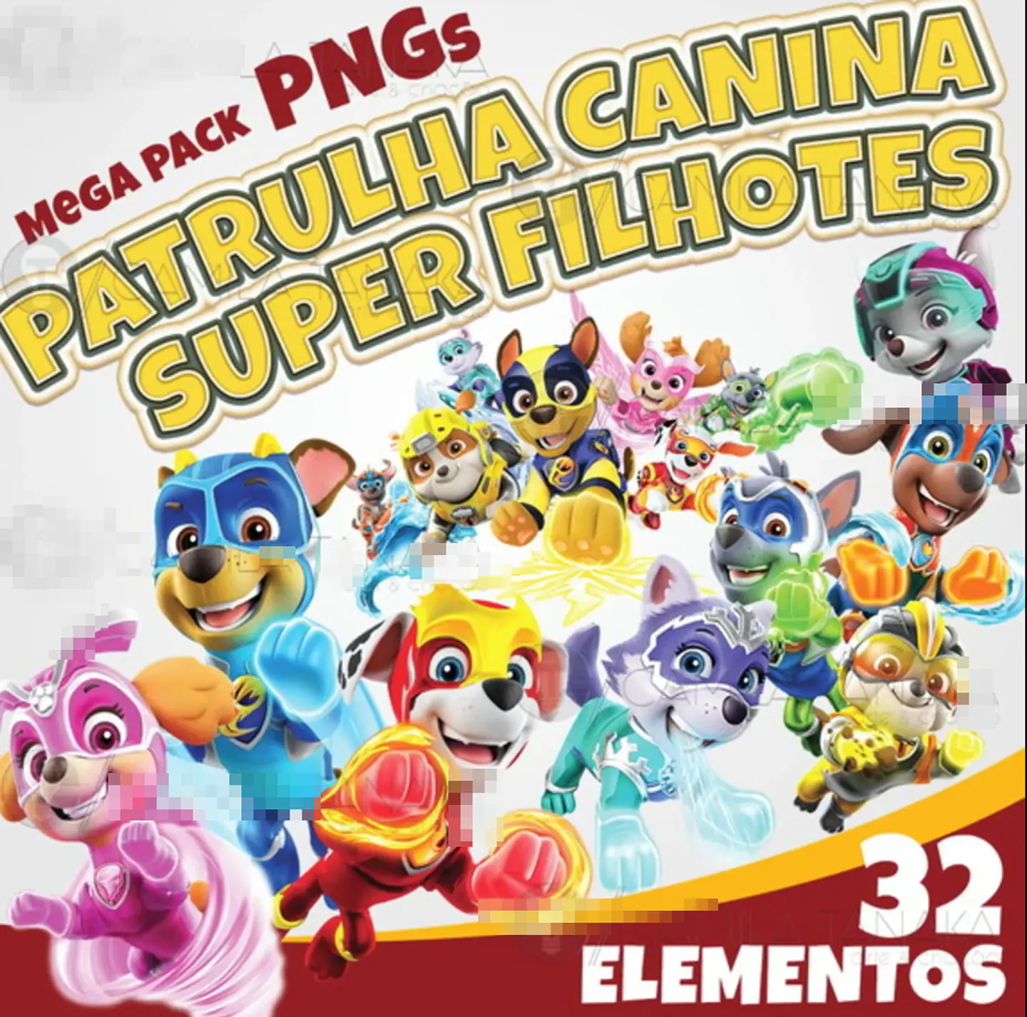 Kit Digital Patrulha Canina Filhotes em Png  1