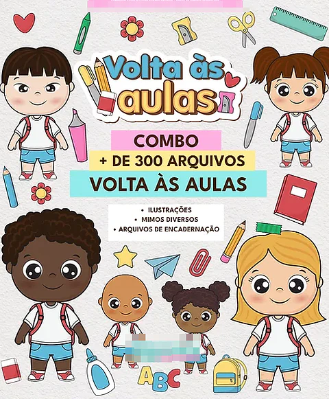 Kit Digital Volta as aulas mais Mimos Arquivo em Png