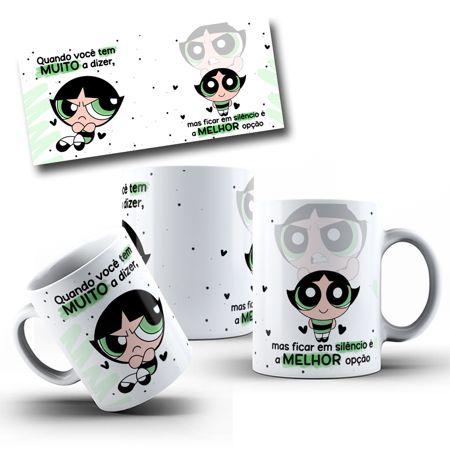 Artes Caneca Docinho Quando Você tem muito a dizer mas fica em silêncio é a melhor opção Arquivo em Jpg 1