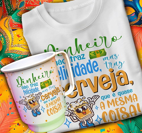 24 Artes para Caneca e Camisa Carnaval Arquivo em Editável