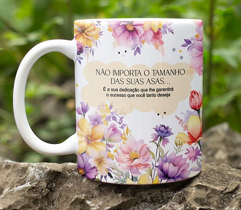 5 Artes para Caneca Suas Asas Arquivo Editável 