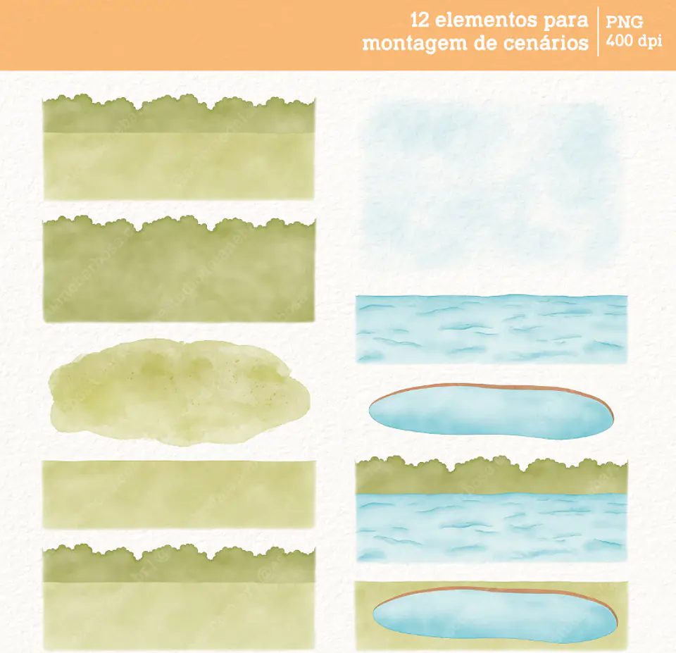 Kit Digital Patinhos em Aquarela Png 2