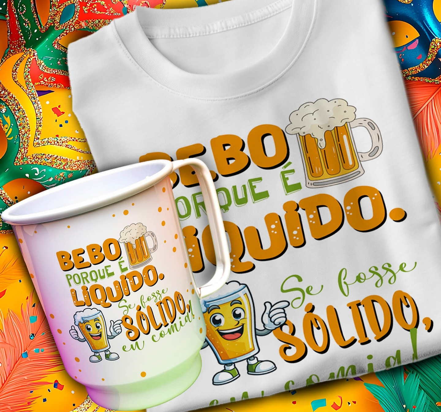 24 Artes para Caneca e Camisa Carnaval Arquivo em Editável 4