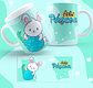 5 Artes para Caneca Coelhinhos Fofinhos Páscoa Arquivo em Jpg - Thumbnail 1