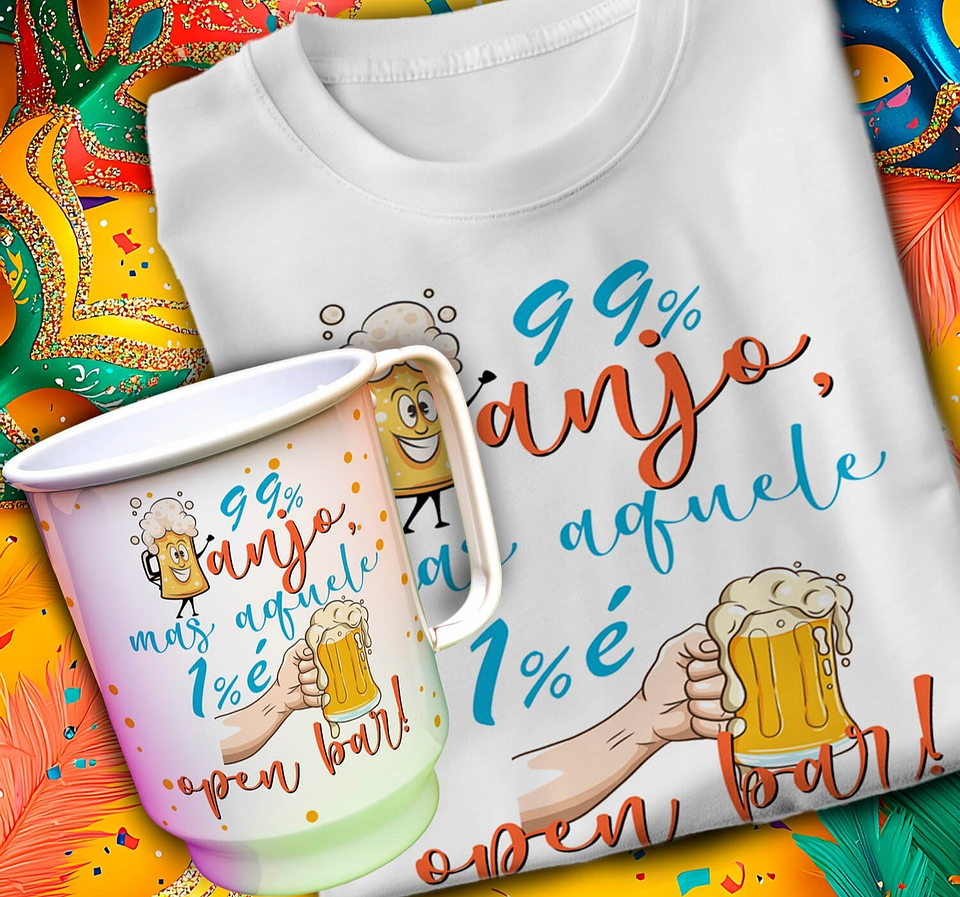 24 Artes para Caneca e Camisa Carnaval Arquivo em Editável 5