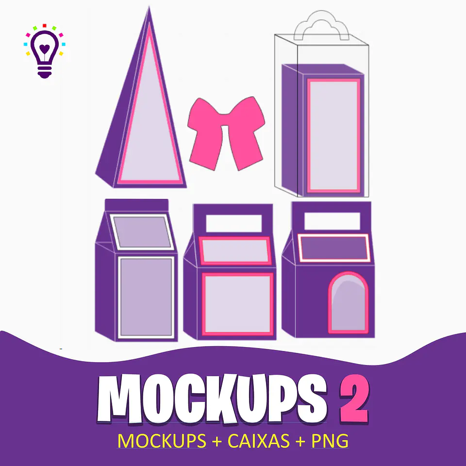 Arquivos Mockups Caixinhas Personalizados Festa em Png 6