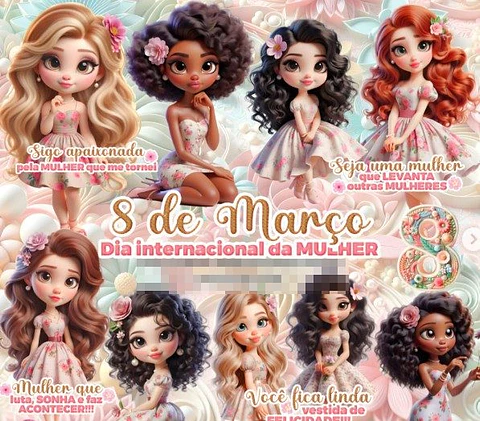 Kit Digital Dia das Mulheres Png 