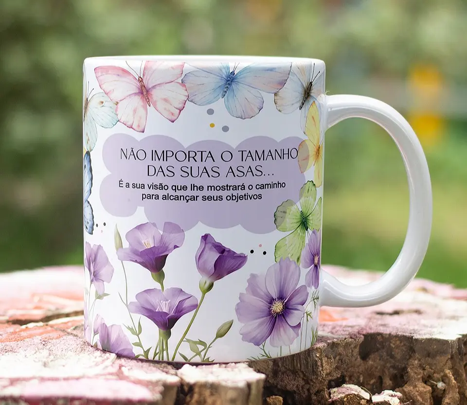 5 Artes para Caneca Suas Asas Arquivo Editável  4