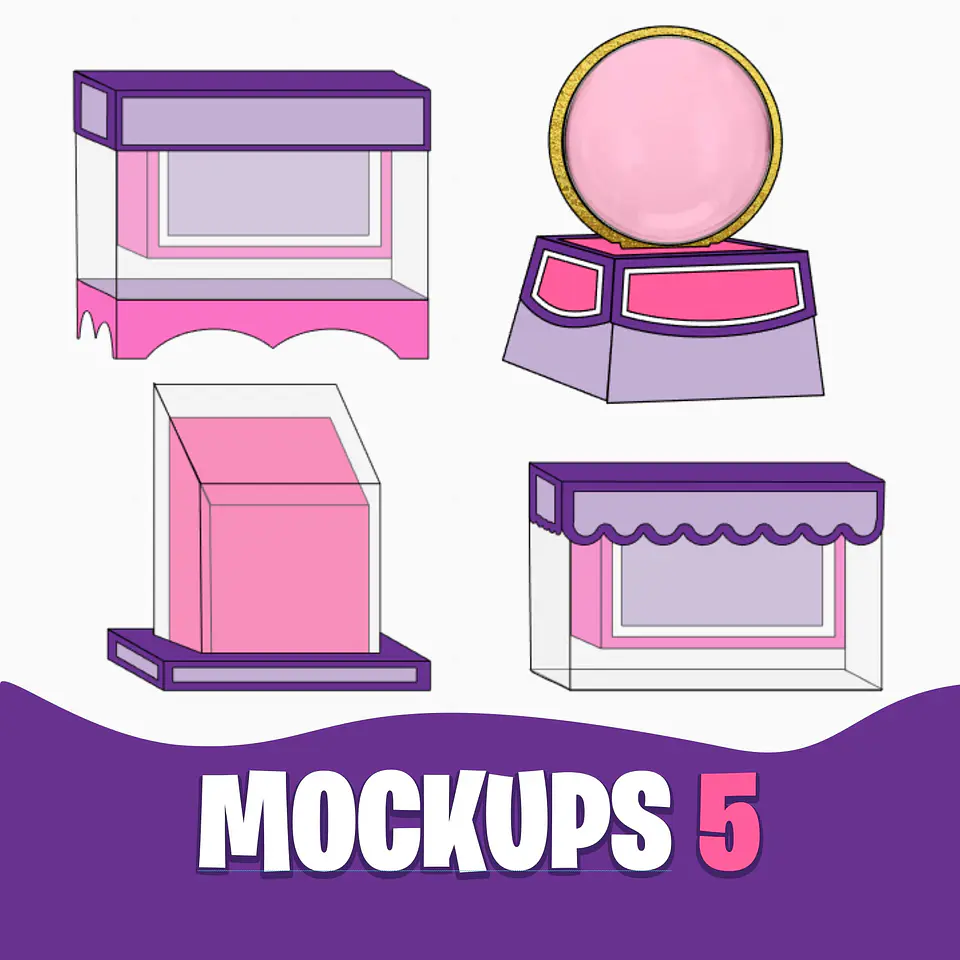 Arquivos Mockups Caixinhas Personalizados Festa em Png 7
