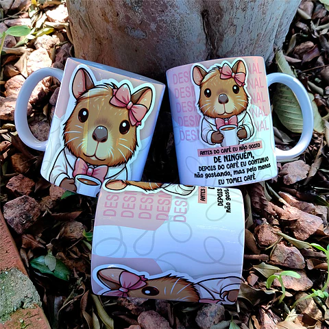 5 Artes para Caneca Capivara Arquivo Editável