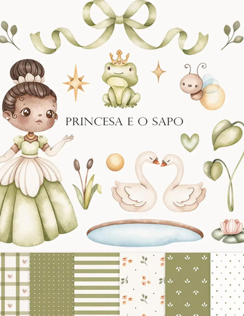Kit Digital Princesa e o Sapo em Png 1