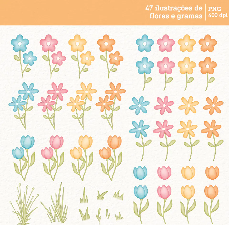 Kit Digital Patinhos em Aquarela Png 7