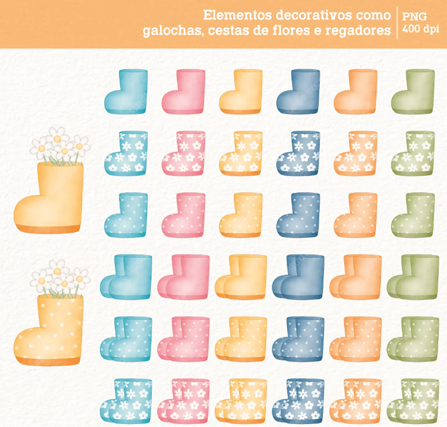 Kit Digital Patinhos em Aquarela Png 8