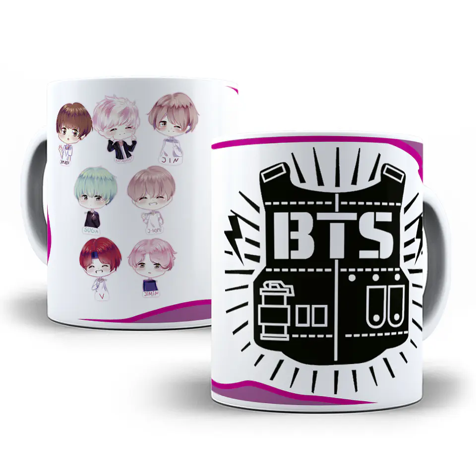 6 Artes para Caneca BTS Arquivo Editável 3