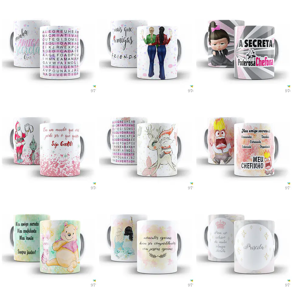 29 Artes para Caneca Amigo Secreto Arquivo Editável  2