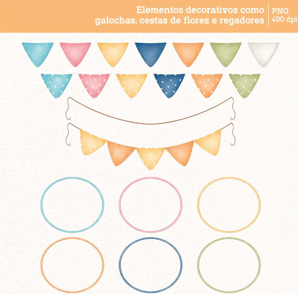 Kit Digital Patinhos em Aquarela Png 9