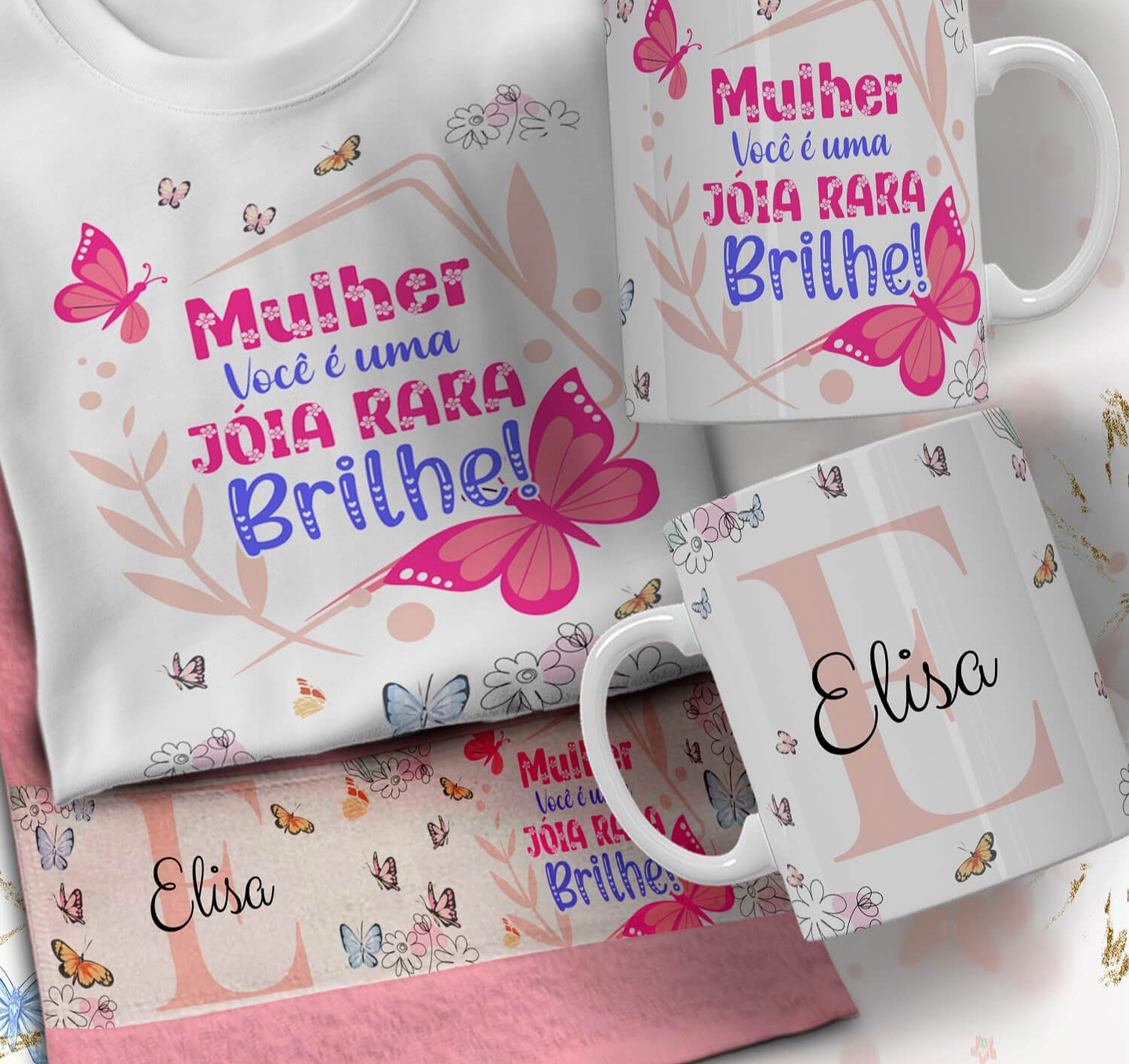 66 Artes para Caneca Camisa e Toalhinha Dia das Mulheres Arquivo em Editável  7