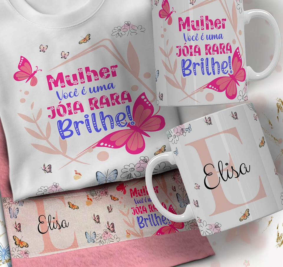 66 Artes para Caneca Camisa e Toalhinha Dia das Mulheres Arquivo em Editável  7