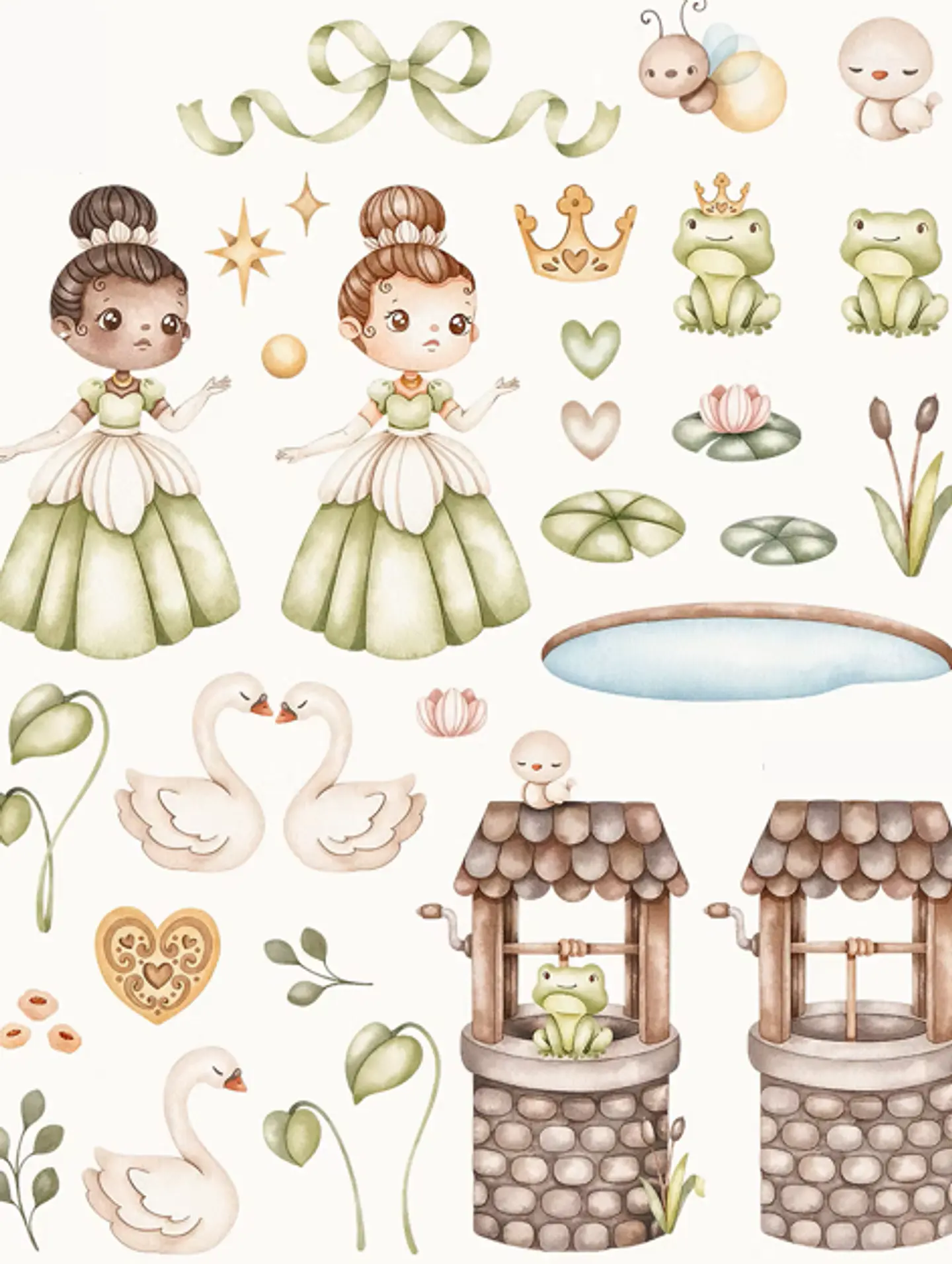 Kit Digital Princesa e o Sapo em Png 3