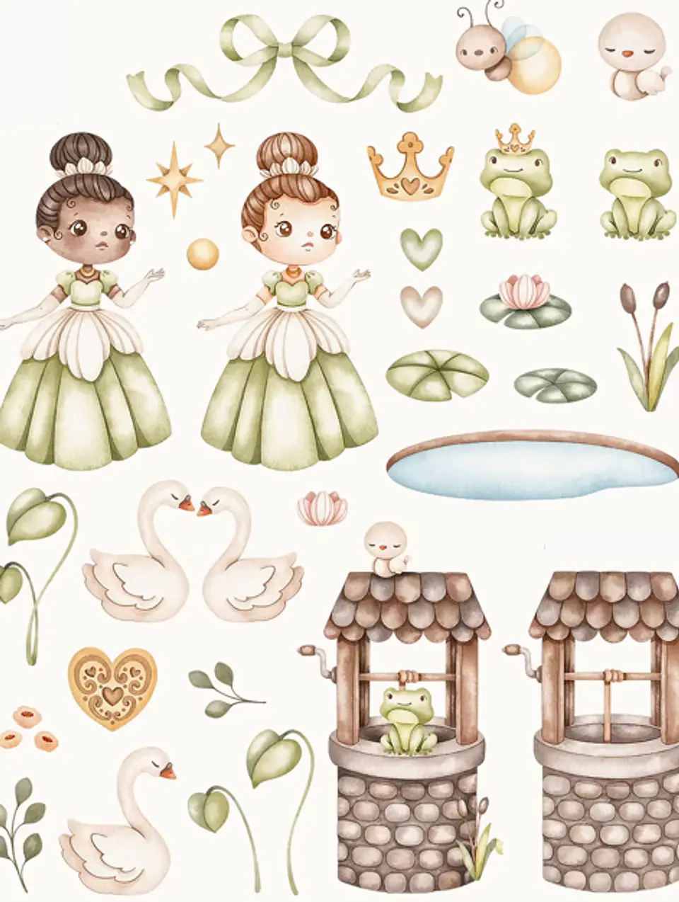 Kit Digital Princesa e o Sapo em Png 3