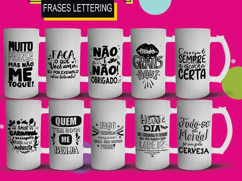 22 Artes para Copo e Camisa Frases Carnaval Arquivo Editável 