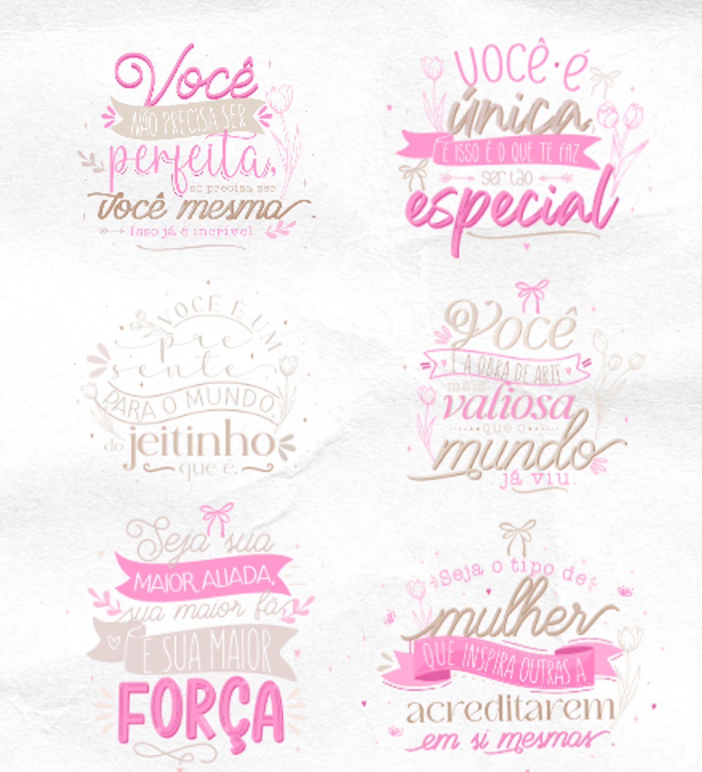 Arquivos Prontos Frases Motivacionais Manifesto Feminino, Junto e Misturado,Baralho do Autocuidado Arquivo editável 4
