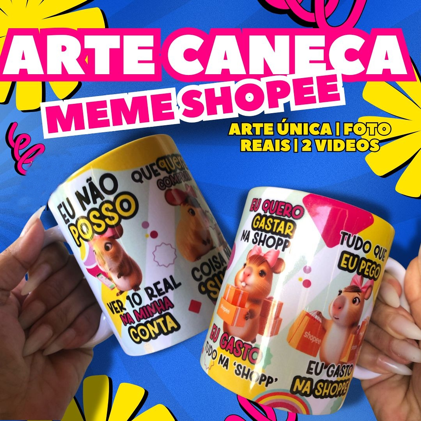 Artes Caneca Meme Capivara da Shope Arquivo em Jpg  1