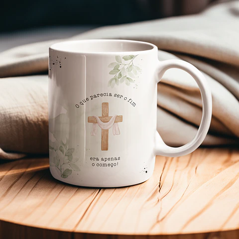 11 Artes para Caneca Páscoa Arquivo em Pdf Editável 