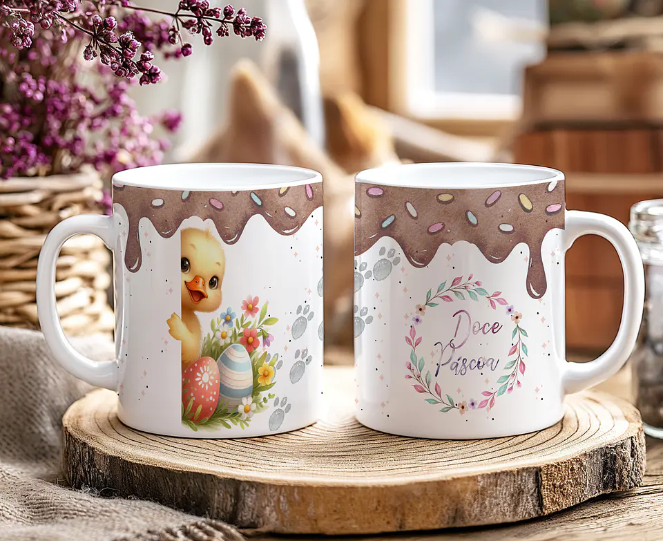 10 Artes para Caneca Doce Páscoa Arquivo Editável 4