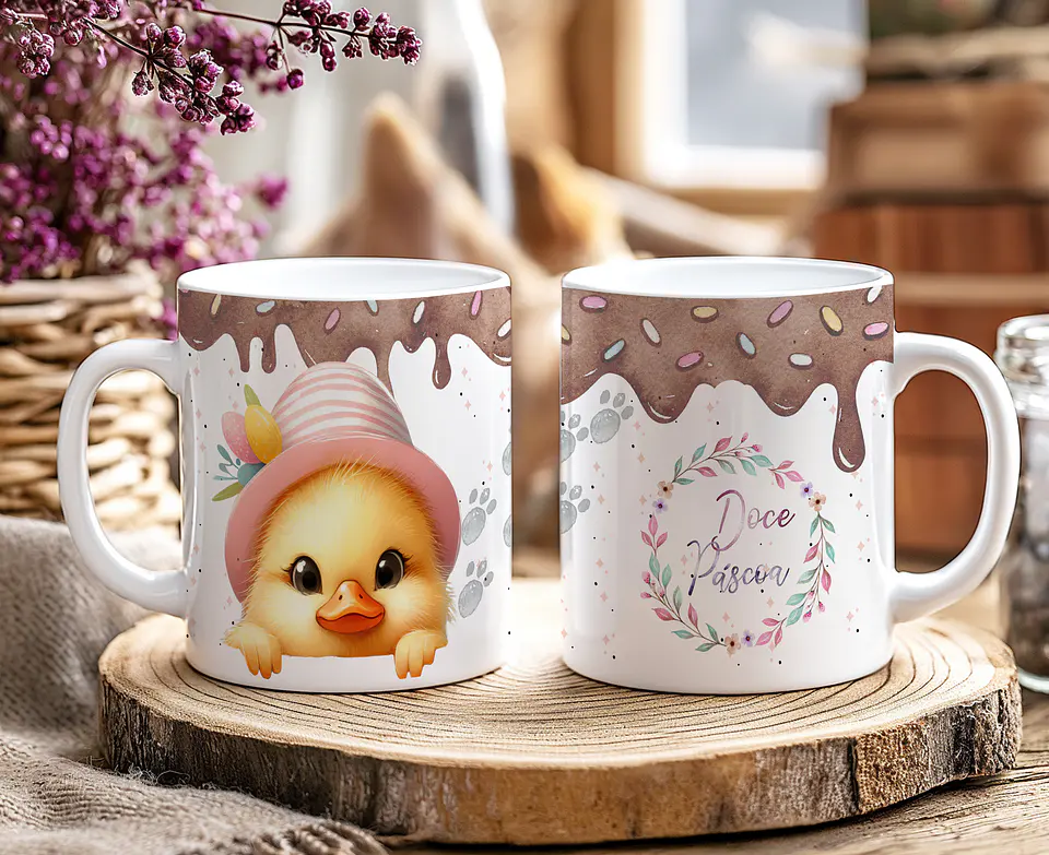 10 Artes para Caneca Doce Páscoa Arquivo Editável 5